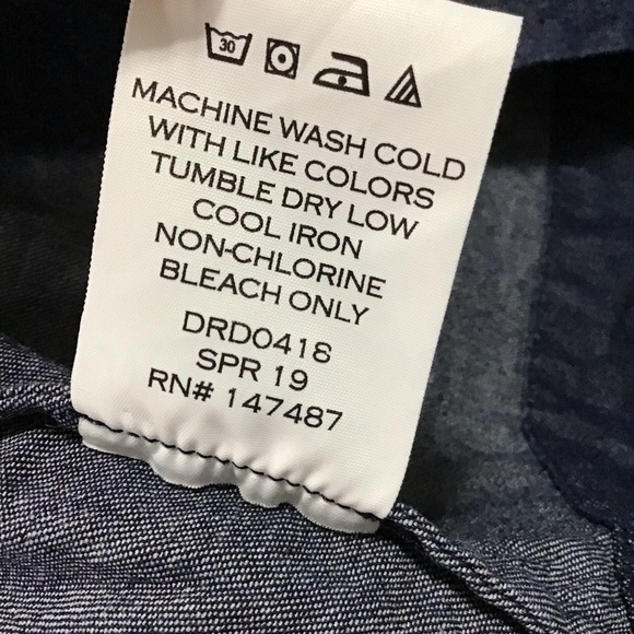 Draper James Chambray Ruffle Shift Dress. - Picture 10 of 10